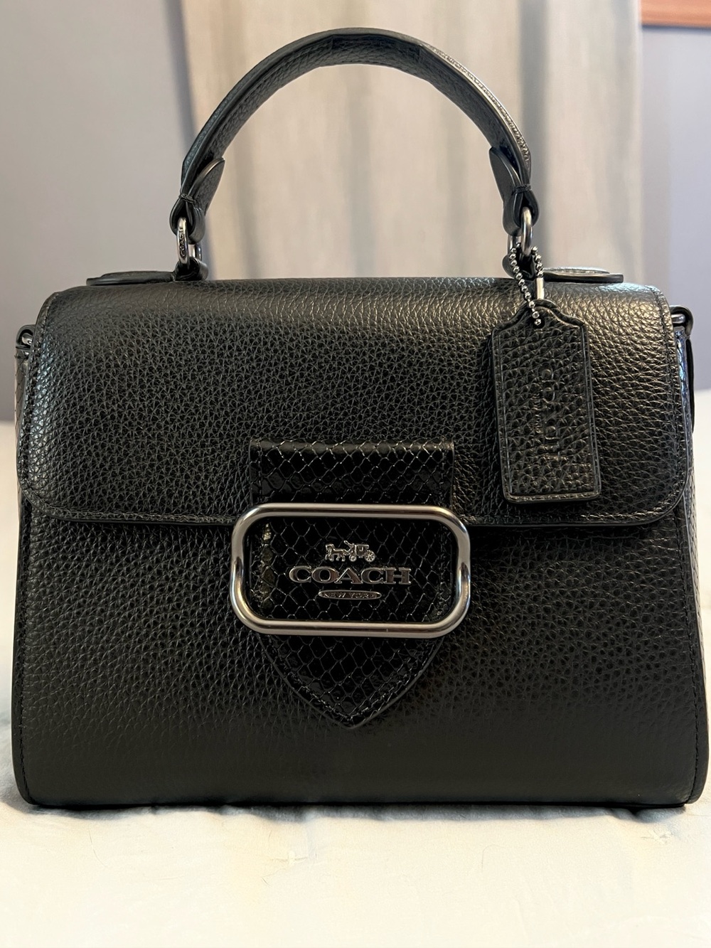 Coach Classic Leather Morgan Top Handle Satchel Bag